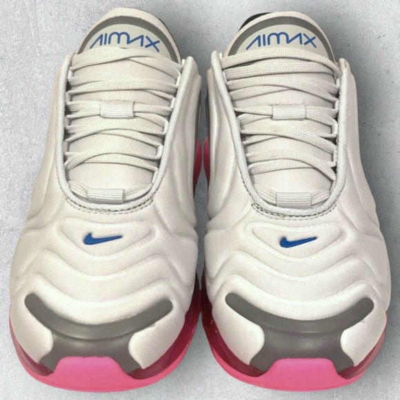 Nike Air Max 720 Pure Platinum Pink Blast (GS) AQ3196-008 Sneakers Shoe Size 5.5 - Picture 3 of 8